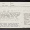 Skye, Duntulm Castle, NG47SW 1, Ordnance Survey index card, page number 1, Recto