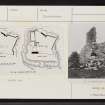 Skye, Duntulm Castle, NG47SW 1, Ordnance Survey index card, Recto