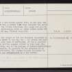 Skye, Glen Boreraig, NG51NE 2, Ordnance Survey index card, page number 2, Verso
