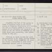 Skye, Cille Mhaire, Kilmarie, NG51NE 5, Ordnance Survey index card, page number 1, Recto