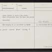 Skye, Dun Grugaig, NG51SW 1, Ordnance Survey index card, page number 3, Recto