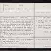 Storab's Grave, Brae, Raasay, NG54SE 1, Ordnance Survey index card, Recto