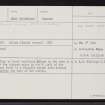 Kilena Burial Ground, Skye, NG56SW 4, Ordnance Survey index card, page number 1, Recto