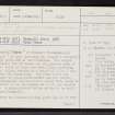 Skye, Ord, Teampull Chaon, NG61SW 1, Ordnance Survey index card, page number 1, Recto