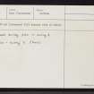 Rona, An Teampull, Doire Na Guaile, NG65SW 1, Ordnance Survey index card, page number 2, Verso