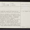 Meall Mor, NG78SE 2, Ordnance Survey index card, page number 1, Recto