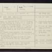 Dun Grugaig, Glenelg, NG81NE 3, Ordnance Survey index card, page number 1, Recto