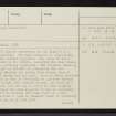 Dun Grugaig, Glenelg, NG81NE 3, Ordnance Survey index card, page number 2, Verso