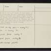 Dun Grugaig, Glenelg, NG81NE 3, Ordnance Survey index card, page number 3, Recto