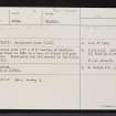 Balvraid 1, NG81NW 2, Ordnance Survey index card, page number 1, Recto