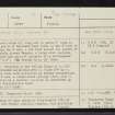 Balvraid, NG81NW 9, Ordnance Survey index card, page number 1, Recto