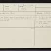 Glenelg, NG81NW 15, Ordnance Survey index card, Recto