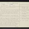 Bard's Castle, NG82NE 1, Ordnance Survey index card, page number 1, Recto