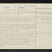 Dornie, NG82NE 13, Ordnance Survey index card, Recto