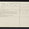 Gleann Udalain, NG82NE 15, Ordnance Survey index card, Recto