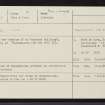 Ceannamoine, Nostie, NG82NE 17, Ordnance Survey index card, Recto