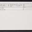 Conchra, NG82NE 22, Ordnance Survey index card, Recto