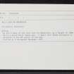 Allt Loch Na Smeoraich, NG82NE 32, Ordnance Survey index card, Recto