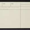 Kirkton, Grave Yard, NG82NW 8, Ordnance Survey index card, page number 2, Verso