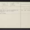 Avernish Wood, NG82NW 11, Ordnance Survey index card, Recto