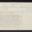 Torran A'Bharraich, NG82SE 2, Ordnance Survey index card, page number 1, Recto