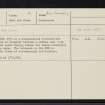 Lochcarron, NG83NE 5, Ordnance Survey index card, Recto