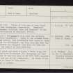Gairloch, NG87NW 3, Ordnance Survey index card, Recto