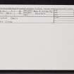 Gleann Crom, NG88NE 2, Ordnance Survey index card, Recto