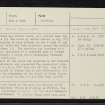 Poolewe, NG88SE 5, Ordnance Survey index card, page number 1, Recto