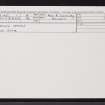 Mellon Udrigle, NG89NE 1, Ordnance Survey index card, Recto