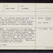 Mellon Udrigle, NG89NE 1, Ordnance Survey index card, Recto