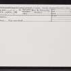 Faddoch, NG92NE 1, Ordnance Survey index card, Recto