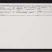 Janestown, NG94SW 1, Ordnance Survey index card, Recto