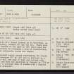 Isle Maree, NG97SW 1, Ordnance Survey index card, page number 1, Recto