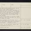Inverlael, NH18NE 5, Ordnance Survey index card, page number 2, Verso