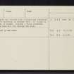 Inverlael, NH18NE 6, Ordnance Survey index card, page number 2, Verso