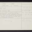 Meall An Duibhe, NH18NW 1, Ordnance Survey index card, Recto