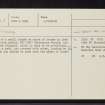 Loch Achall, NH19NE 3, Ordnance Survey index card, Recto