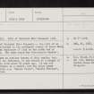 Caisteal Mhic Sneacail, NH19SW 1, Ordnance Survey index card, page number 1, Recto