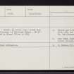 Ardochy, NH20SW 1, Ordnance Survey index card, page number 1, Recto