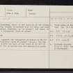 Balnacraig, NH25SE 1, Ordnance Survey index card, Recto