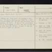 Strath Conon, NH25SW 2, Ordnance Survey index card, Recto