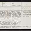 Fort Augustus, NH30NE 4, Ordnance Survey index card, page number 1, Recto