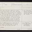 Fort Augustus, NH30NE 7, Ordnance Survey index card, page number 1, Recto