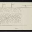 Torr Dhuin, NH30NW 1, Ordnance Survey index card, page number 2, Verso