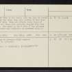 Torr Dhuin, NH30NW 1, Ordnance Survey index card, page number 3, Recto