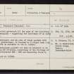 Kirkfield, NH32NW 1, Ordnance Survey index card, page number 1, Recto
