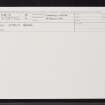 Dun Struy Beag, NH33NE 2, Ordnance Survey index card, Recto
