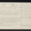 Char's Stone, NH33SE 7, Ordnance Survey index card, Recto