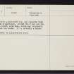 Buntait, NH33SE 9, Ordnance Survey index card, page number 2, Verso